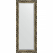 Зеркало Evoform Exclusive 133х53 BY 3512 с фацетом в багетной раме - Старое дерево с плетением 70 мм