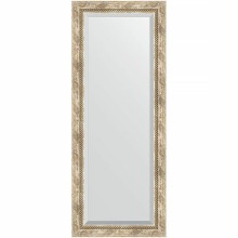 Зеркало Evoform Exclusive 133х53 BY 3511 с фацетом в багетной раме - Прованс с плетением 70 мм