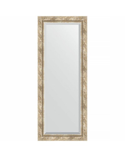 Зеркало Evoform Exclusive 133х53 BY 3511 с фацетом в багетной раме - Прованс с плетением 70 мм