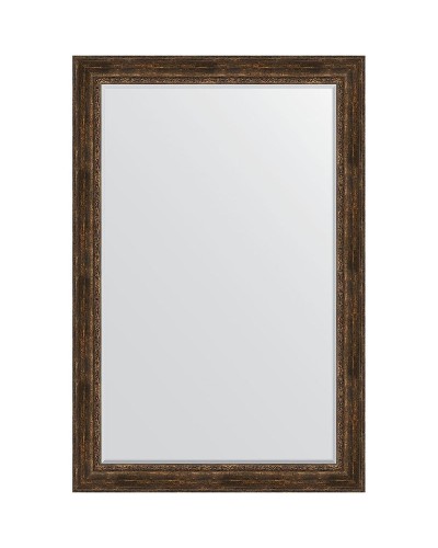 Зеркало Evoform Exclusive 182х122 BY 3638 с фацетом в багетной раме - Состаренное дерево с орнаментом 120 мм