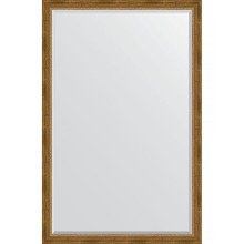 Зеркало Evoform Exclusive 173х113 BY 3614 с фацетом в багетной раме - Состаренная бронза с плетением 70 мм
