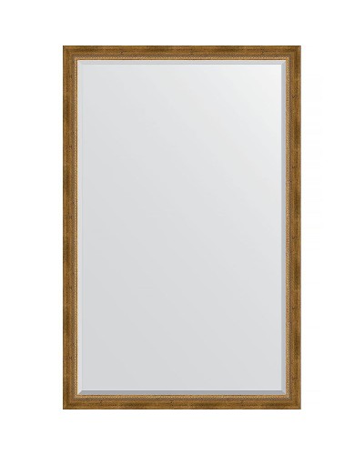 Зеркало Evoform Exclusive 173х113 BY 3614 с фацетом в багетной раме - Состаренная бронза с плетением 70 мм