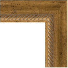 Зеркало Evoform Exclusive-G 101х73 BY 4176 с гравировкой в багетной раме - Состаренная бронза с плетением 70 мм