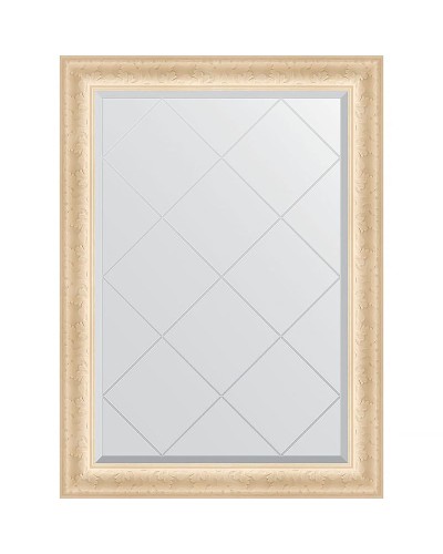 Зеркало Evoform Exclusive-G 102х75 BY 4183 с гравировкой в багетной раме - Старый гипс 82 мм