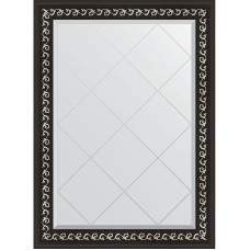 Зеркало Evoform Exclusive-G 102х75 BY 4182 с гравировкой в багетной раме - Черный ардеко 81 мм