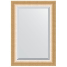 Зеркало Evoform Exclusive 96х66 BY 1181 с фацетом в багетной раме - Травленое золото 87 мм