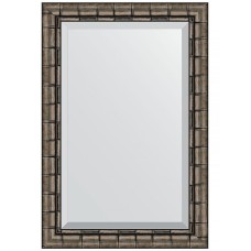 Зеркало Evoform Exclusive 93х63 BY 1176 с фацетом в багетной раме - Серебряный бамбук 73 мм