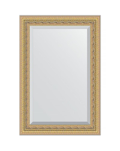 Зеркало Evoform Exclusive 95х65 BY 1274 с фацетом в багетной раме - Сусальное золото 80 мм