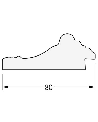 Зеркало Evoform Exclusive 95х65 BY 1274 с фацетом в багетной раме - Сусальное золото 80 мм