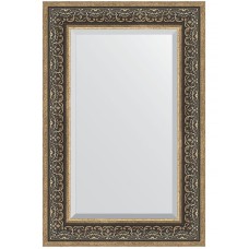 Зеркало Evoform Exclusive 89х59 BY 3423 с фацетом в багетной раме - Вензель серебряный 101 мм