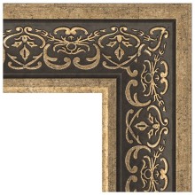 Зеркало Evoform Exclusive 89х59 BY 3423 с фацетом в багетной раме - Вензель серебряный 101 мм