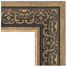 Зеркало Evoform Exclusive 89х59 BY 3423 с фацетом в багетной раме - Вензель серебряный 101 мм