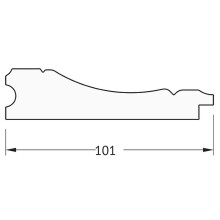 Зеркало Evoform Exclusive 89х59 BY 3423 с фацетом в багетной раме - Вензель серебряный 101 мм