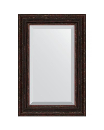 Зеркало Evoform Exclusive 89х59 BY 3421 с фацетом в багетной раме - Темный прованс 99 мм