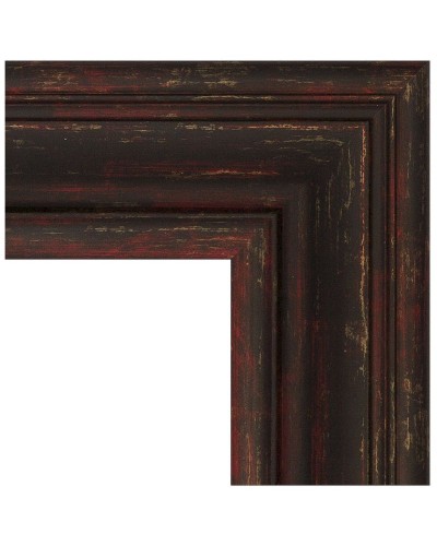 Зеркало Evoform Exclusive 89х59 BY 3421 с фацетом в багетной раме - Темный прованс 99 мм