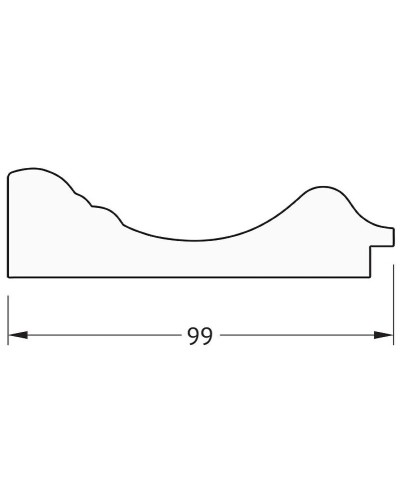Зеркало Evoform Exclusive 89х59 BY 3421 с фацетом в багетной раме - Темный прованс 99 мм