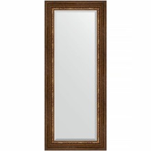 Зеркало Evoform Exclusive 136х56 BY 3517 с фацетом в багетной раме - Римская бронза 88 мм