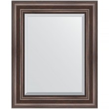 Зеркало Evoform Exclusive 51х41 BY 1356 с фацетом в багетной раме - Палисандр 62 мм