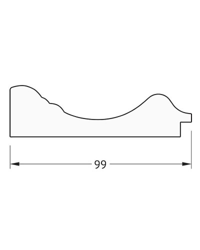 Зеркало Evoform Exclusive 89х59 BY 3419 с фацетом в багетной раме - Травленое серебро 99 мм