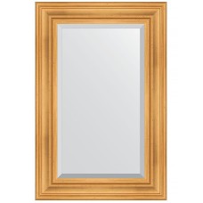 Зеркало Evoform Exclusive 89х59 BY 3418 с фацетом в багетной раме - Травленое золото 99 мм