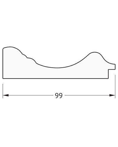 Зеркало Evoform Exclusive 89х59 BY 3418 с фацетом в багетной раме - Травленое золото 99 мм