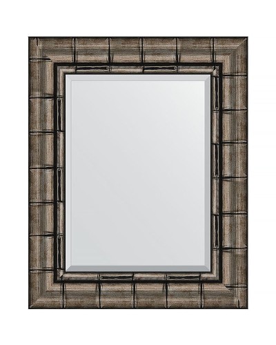 Зеркало Evoform Exclusive 53х43 BY 1358 с фацетом в багетной раме - Серебряный бамбук 73 мм