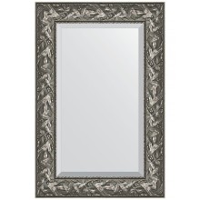 Зеркало Evoform Exclusive 89х59 BY 3416 с фацетом в багетной раме - Византия серебро 99 мм