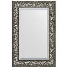 Зеркало Evoform Exclusive 89х59 BY 3416 с фацетом в багетной раме - Византия серебро 99 мм