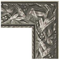 Зеркало Evoform Exclusive 89х59 BY 3416 с фацетом в багетной раме - Византия серебро 99 мм