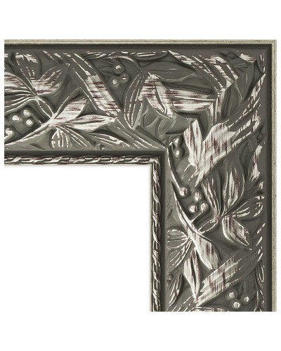 Зеркало Evoform Exclusive 89х59 BY 3416 с фацетом в багетной раме - Византия серебро 99 мм