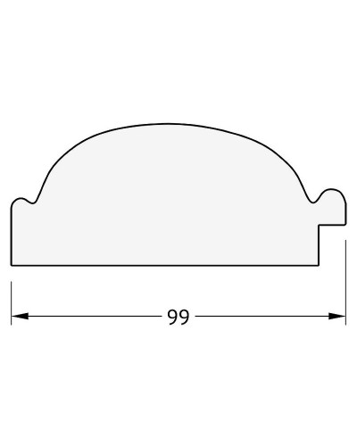 Зеркало Evoform Exclusive 89х59 BY 3416 с фацетом в багетной раме - Византия серебро 99 мм