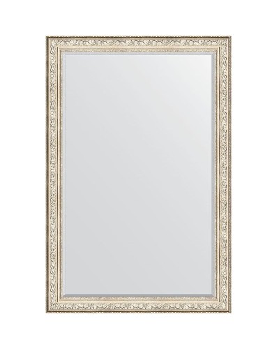 Зеркало Evoform Exclusive 180х120 BY 3634 с фацетом в багетной раме - Виньетка серебро 109 мм