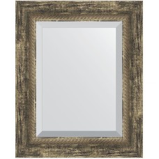 Зеркало Evoform Exclusive 53х43 BY 3356 с фацетом в багетной раме - Старое дерево с плетением 70 мм