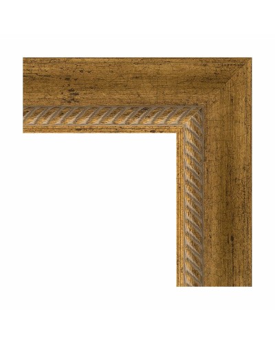 Зеркало Evoform Exclusive 53х43 BY 3354 с фацетом в багетной раме - Состаренная бронза с плетением 70 мм