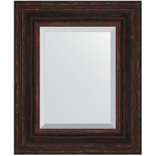 Зеркало Evoform Exclusive 59х49 BY 3369 с фацетом в багетной раме - Темный прованс 99 мм