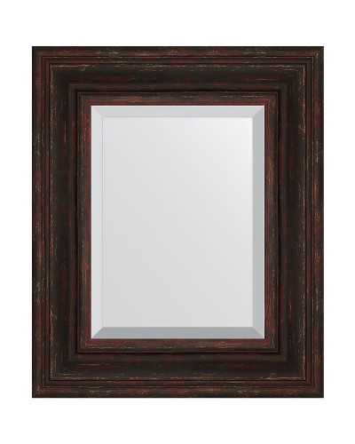Зеркало Evoform Exclusive 59х49 BY 3369 с фацетом в багетной раме - Темный прованс 99 мм