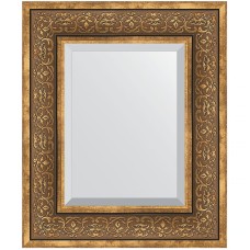 Зеркало Evoform Exclusive 59х49 BY 3370 с фацетом в багетной раме - Вензель бронзовый 101 мм
