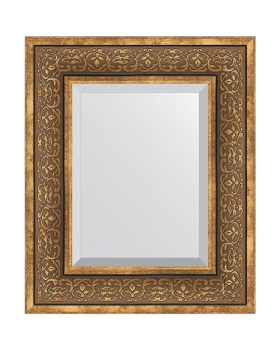 Зеркало Evoform Exclusive 59х49 BY 3370 с фацетом в багетной раме - Вензель бронзовый 101 мм