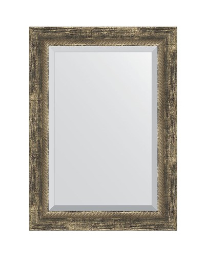 Зеркало Evoform Exclusive 73х53 BY 3382 с фацетом в багетной раме - Старое дерево с плетением 70 мм