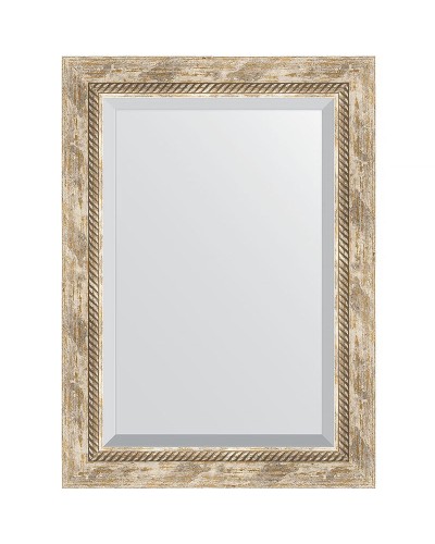 Зеркало Evoform Exclusive 73х53 BY 3381 с фацетом в багетной раме - Прованс с плетением 70 мм