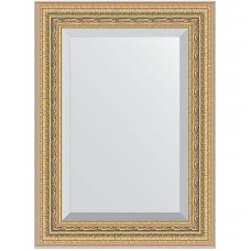 Зеркало Evoform Exclusive 75х55 BY 1224 с фацетом в багетной раме - Сусальное золото 80 мм