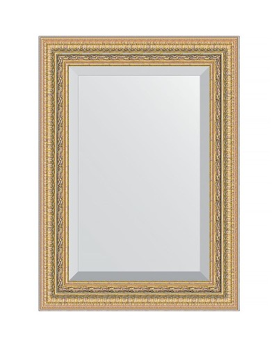 Зеркало Evoform Exclusive 75х55 BY 1224 с фацетом в багетной раме - Сусальное золото 80 мм
