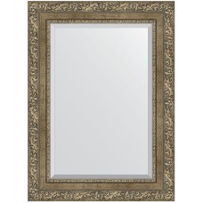 Зеркало Evoform Exclusive 75х55 BY 3385 с фацетом в багетной раме - Виньетка античная латунь 85 мм