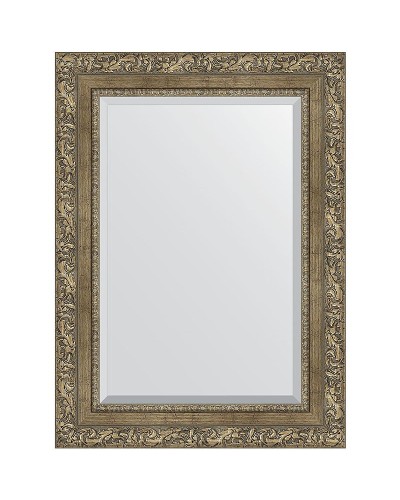 Зеркало Evoform Exclusive 75х55 BY 3385 с фацетом в багетной раме - Виньетка античная латунь 85 мм