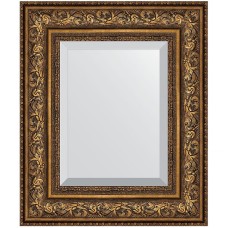 Зеркало Evoform Exclusive 60х50 BY 3375 с фацетом в багетной раме - Виньетка состаренная бронза 109 мм