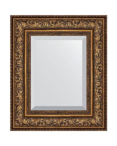 Зеркало Evoform Exclusive 60х50 BY 3375 с фацетом в багетной раме - Виньетка состаренная бронза 109 мм