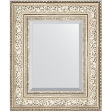Зеркало Evoform Exclusive 60х50 BY 3374 с фацетом в багетной раме - Виньетка серебро 109 мм