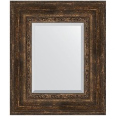Зеркало Evoform Exclusive 62х52 BY 3378 с фацетом в багетной раме - Состаренное дерево с орнаментом 120 мм