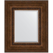 Зеркало Evoform Exclusive 62х52 BY 3377 с фацетом в багетной раме - Состаренная бронза с орнаментом 120 мм