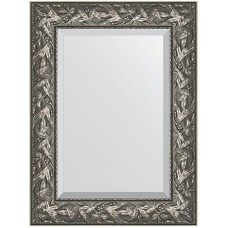 Зеркало Evoform Exclusive 79х59 BY 3390 с фацетом в багетной раме - Византия серебро 99 мм